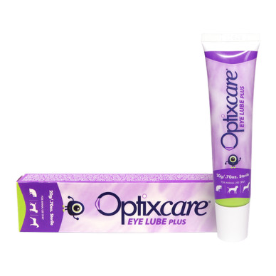 OptixCare Eye Lube Plus – Gel Oftalmic Lubrifiant și Protector pentru Câini și Pisici, 20 g